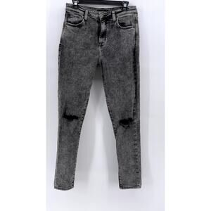 ARIZONA JEAN CO. Women's Acid Wash Distressed Knee Gray Skinny Jeans SZ 11